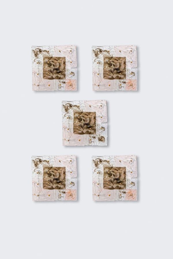 Toni Zuccheri - Cinque lampade da parte mod. Patchwork