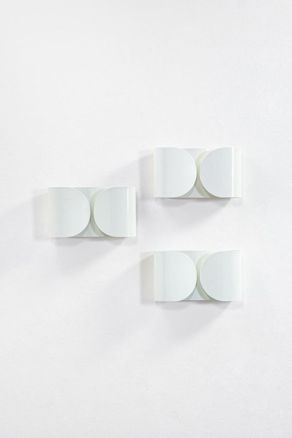 Tobia Scarpa - Tre lampade da parete mod. Foglio
