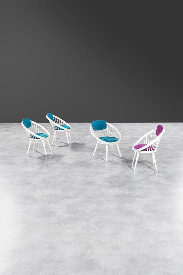 Yngve Ekstrom - Quattro poltroncine mod. Circle Chair