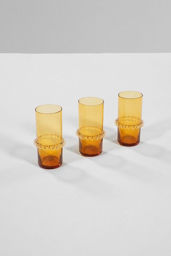 Gio Ponti - Tre bicchieri della serie Crinoline