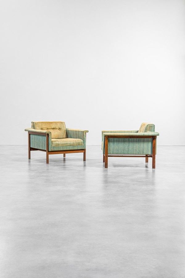 Ettore Sottsass - Coppia di poltrone mod. Canada