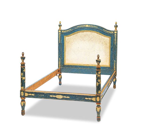 Raro letto laccato. Piemonte, fine del XVIII secolo  - Asta Antiquariato, Sessione 2 - II - Incanto Casa d'Aste e Galleria