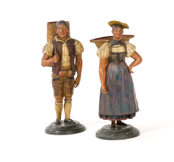 Due figure in latta, primi del XIX secolo  - Auction Antiques, Session 2 - II - Incanto Casa d'Aste e Galleria