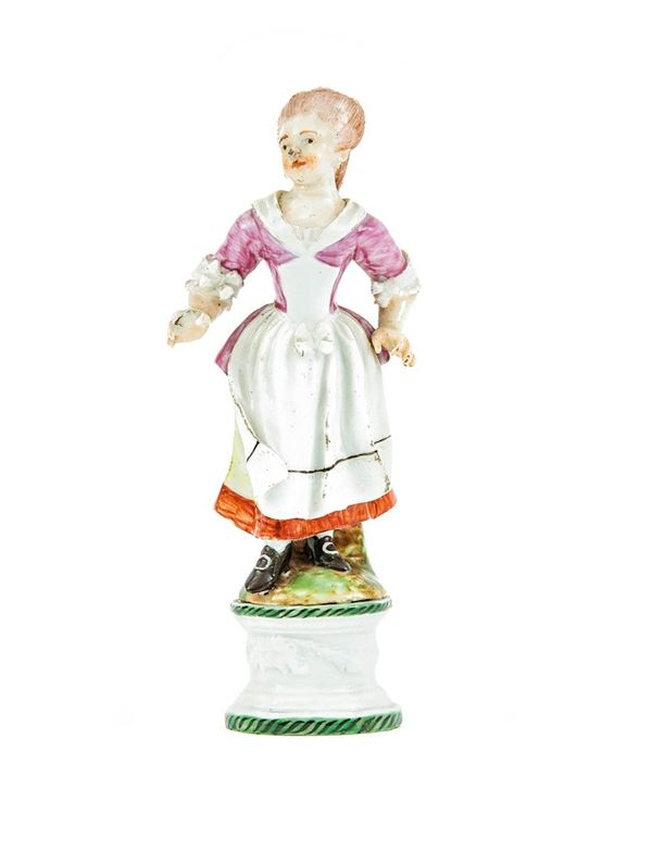 Figurina di ragazza, Manifattura veneta, XVIII secolo