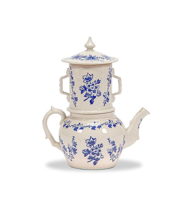 Teiera bianca e blu, XX secolo  - Auction Antiques, Works of Art and Decorative Objects - Incanto Casa d'Aste e Galleria