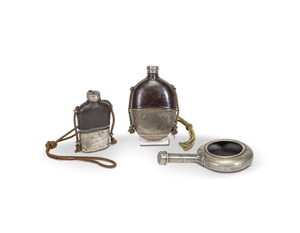 Lotto composto da tre oggetti in peltro, XVIII secolo  - Auction Antiques, Works of Art and Decorative Objects - Incanto Casa d'Aste e Galleria