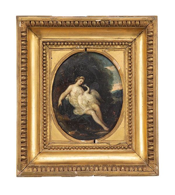 Dipinto, Leda con il cigno, Pittore del XIX secolo
