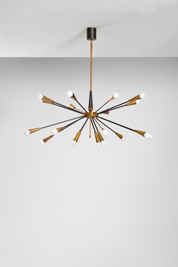 Lampadario a sedici lumi anni &#39;50