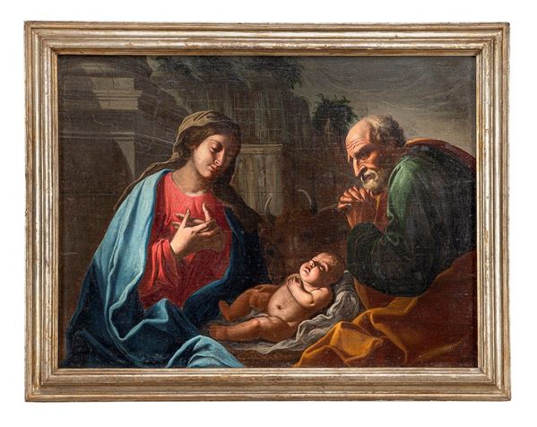 Dipinto, Sacra Famiglia, Pittore francese della fine del XVII secolo