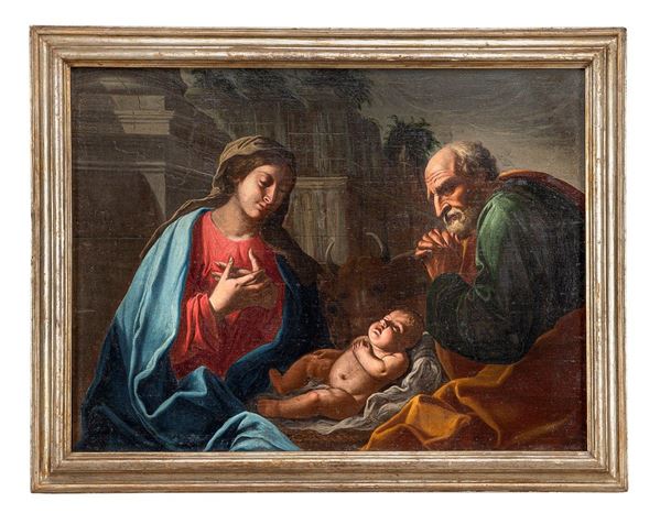 Dipinto, Sacra Famiglia, Pittore francese della fine del XVII secolo  - Auction Antiques, Session 2 - II - Incanto Casa d'Aste e Galleria