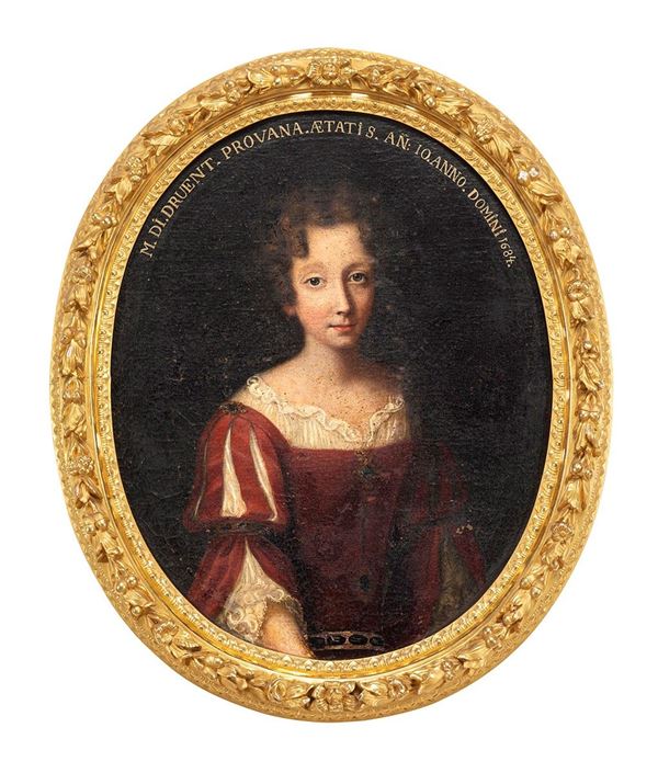 Dipinto, Ritratto di madamigella Provana di Druent a 10 anni,  Pittore piemontese della fine del XVII secolo  - Auction Antiques, Session 2 - II - Incanto Casa d'Aste e Galleria