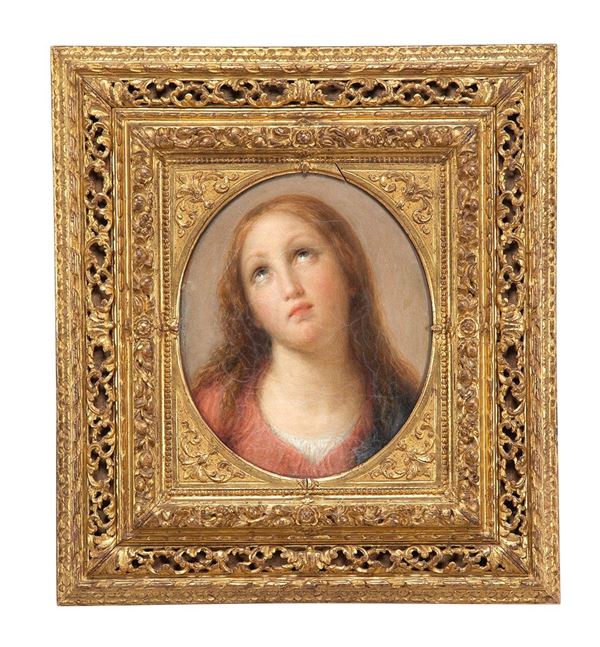 attr. Giovanni  Carnovali	(detto Il Piccio) - Dipinto, Vergine adorante