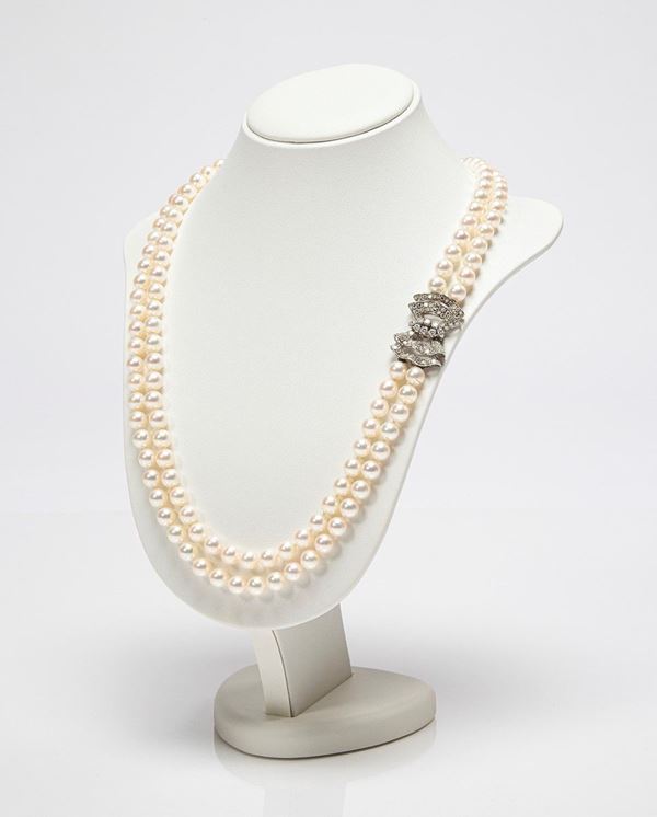 Collana a due fili di perle Giappone