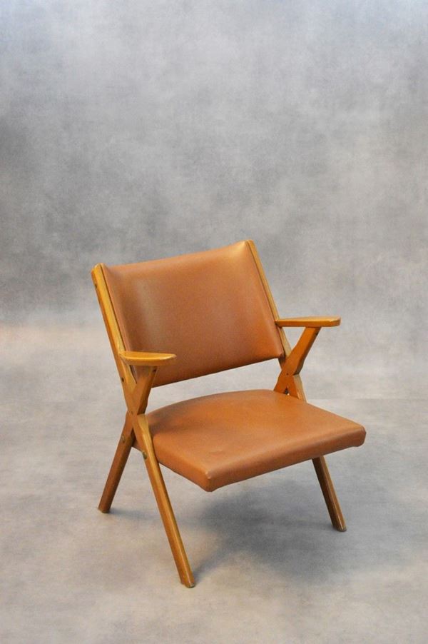 Quattro poltroncine in skai anni &#39;60