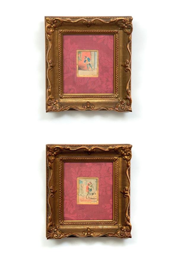 Giovan Battista Quadrone : Soggetti storici
Due miniatur  - Auction Antiquariato - Incanto Casa d'Aste e Galleria