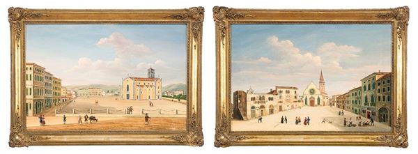 Dipinti, Vedute di piazze, XIX secolo