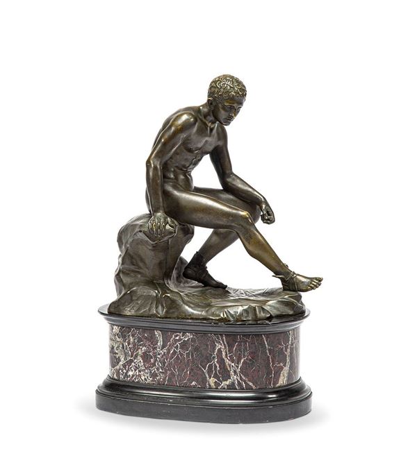 Scultura, Mercurio seduto su una roccia, XIX secolo   - Asta Antiquariato, Sessione 2 - II - Incanto Casa d'Aste e Galleria