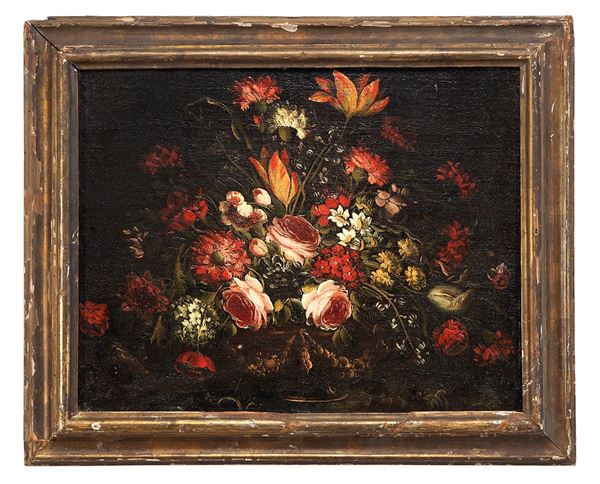 Dipinto, Natura morta con fiori, Ambito di Margherita Caffi detta Vincenzina (1647-1710)
