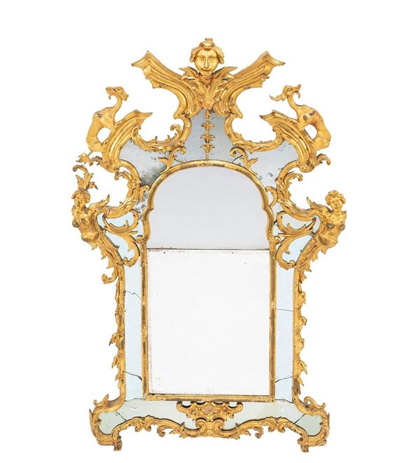 Specchiera dorata, Lucca, XVIII secolo