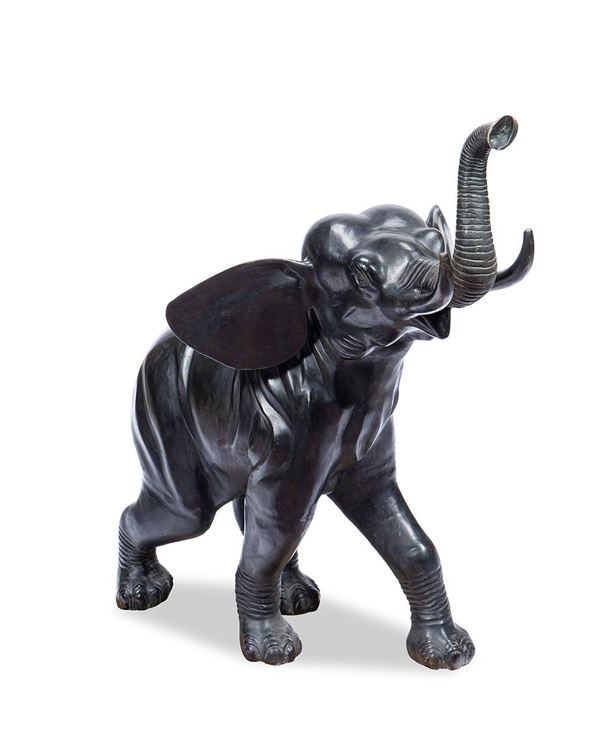 Elefante in bronzo, XIX secolo