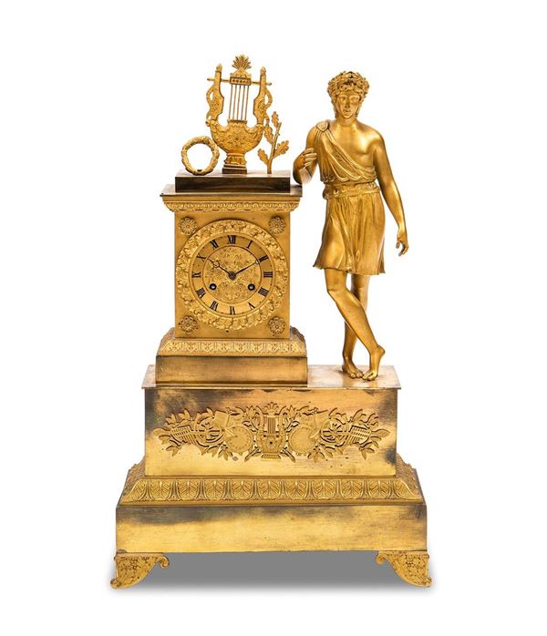 Orologio in bronzo, inizi del XIX secolo  - Asta Antiquariato, Sessione 2 - II - Incanto Casa d'Aste e Galleria