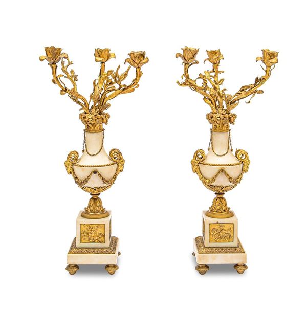 Coppia di candelieri, XIX secolo  - Asta Antiquariato, Sessione 2 - II - Incanto Casa d'Aste e Galleria