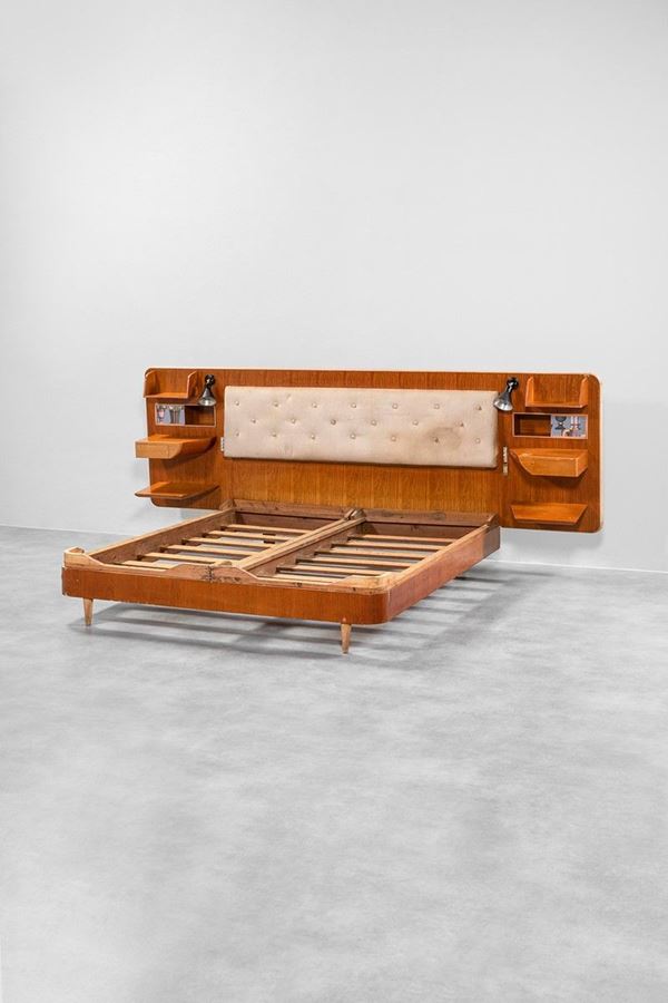 Gio Ponti - Letto con testiera attrezzata