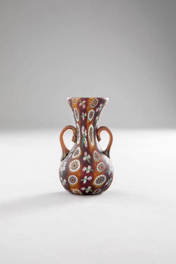 Fratelli Toso - Vaso a murrine biansato