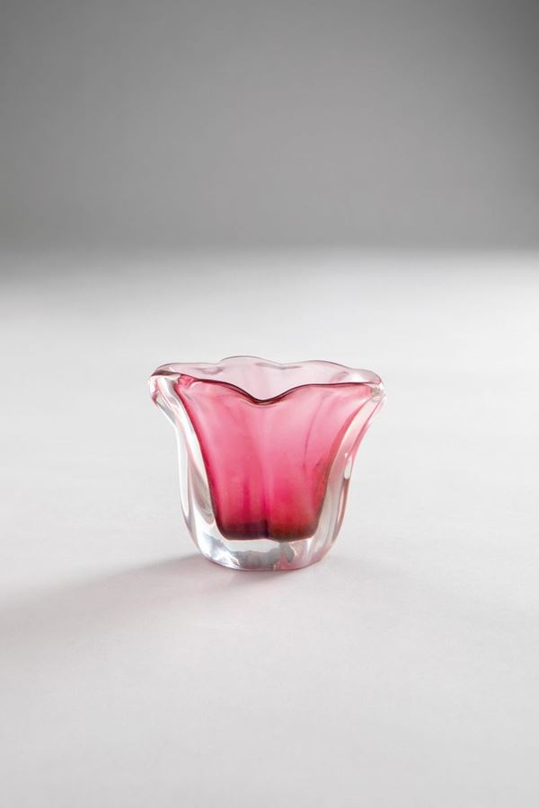 Fulvio Bianconi - Vaso vetro sommero e corroso