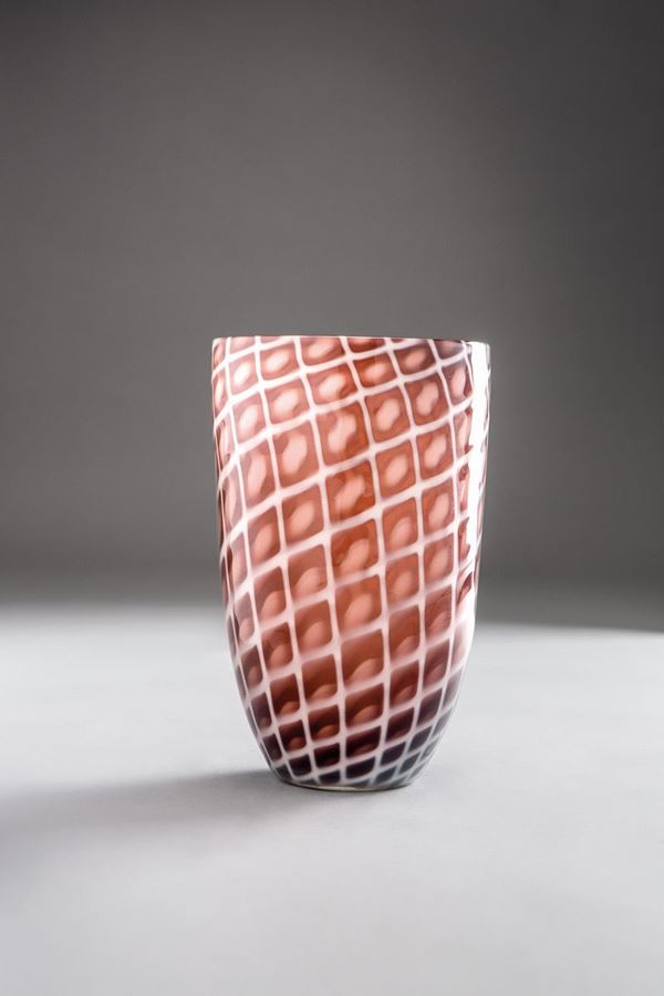 Archimede Seguso - Vaso della serie a Losanghe