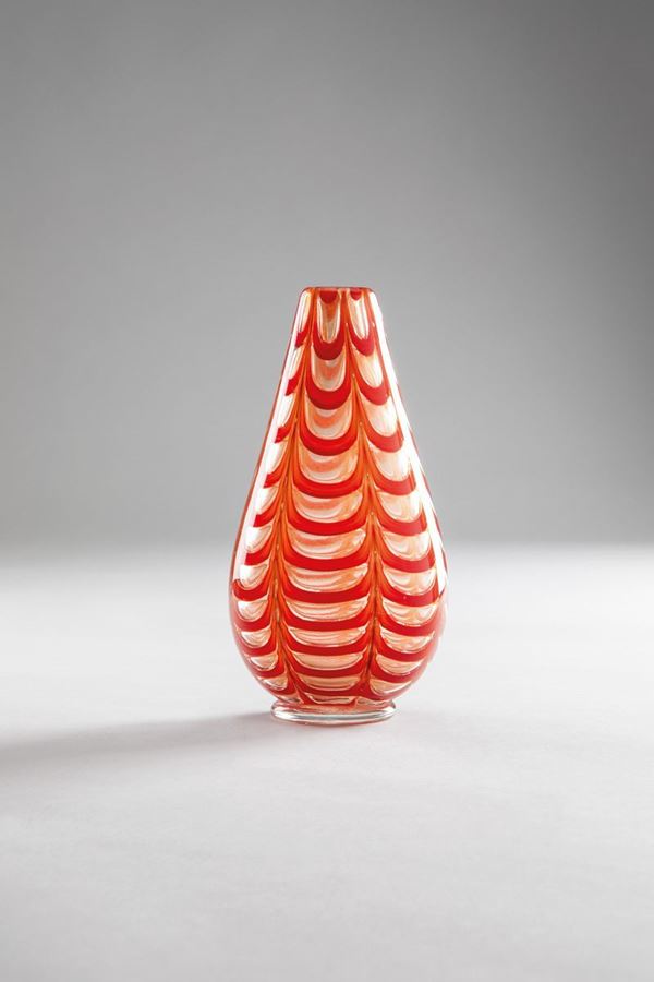 Ercole Barovier - Vaso della serie a Festoni