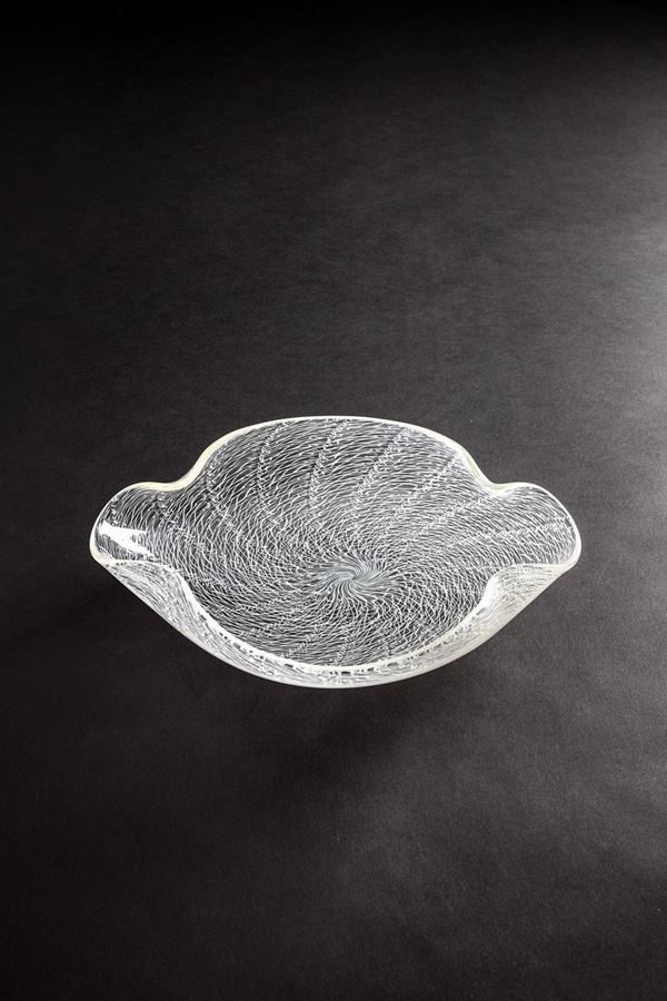 Archimede Seguso - Grande coppa a merletto