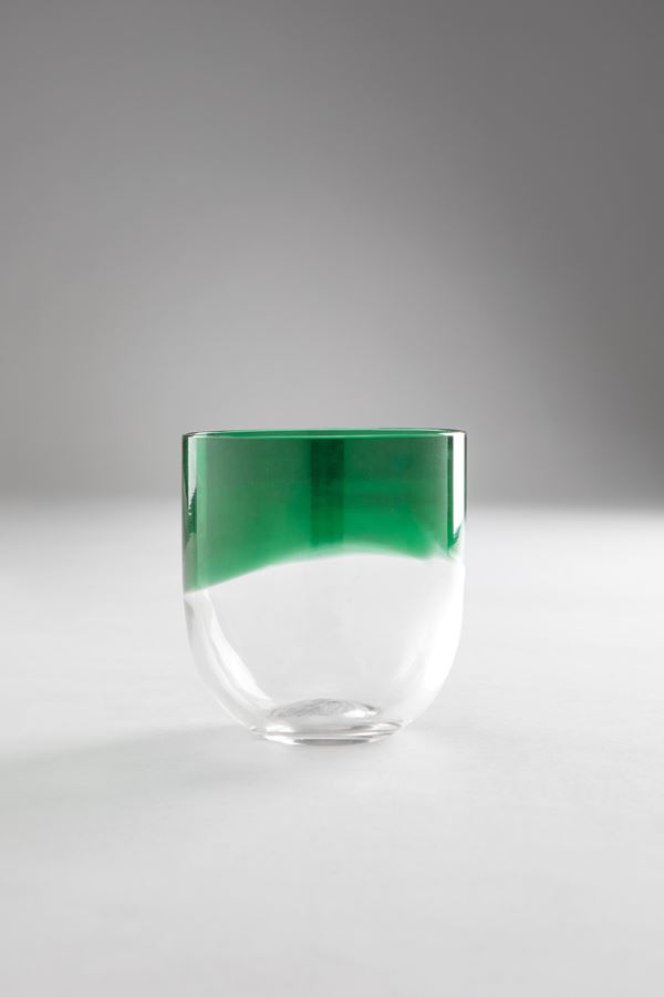 Venini - Vaso vetro bicolore