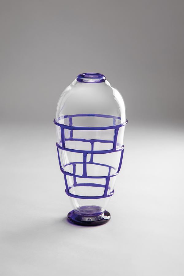 La Murrina - Vaso vetro cristallo e blu