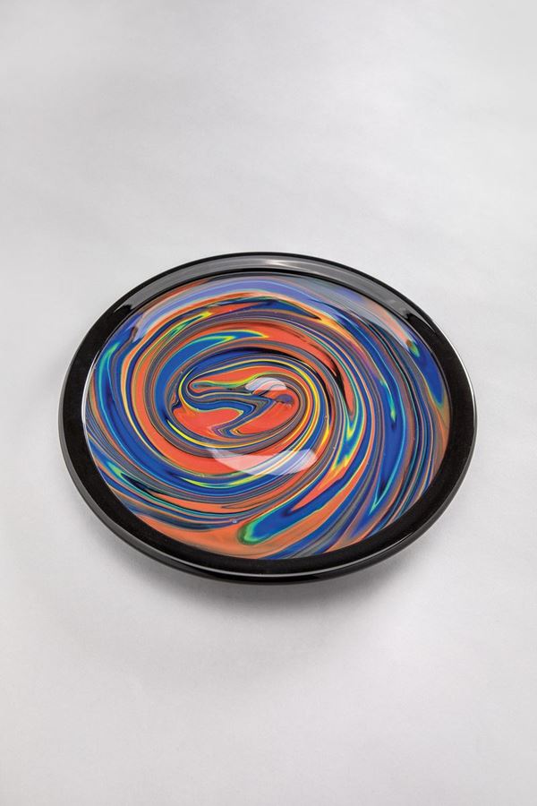 Ottavio Missoni - Grande piatto a venature policrome