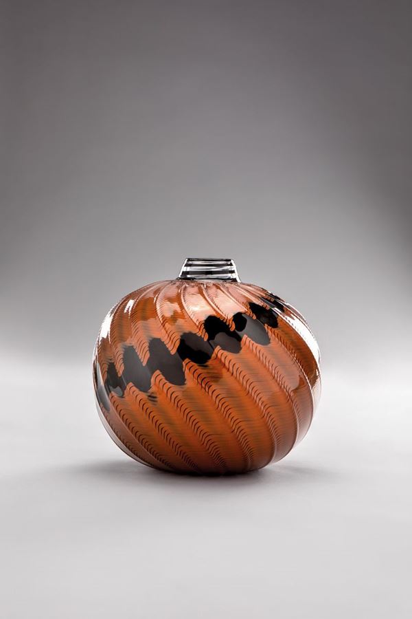 Lino Tagliapietra - Vaso Black and Brown