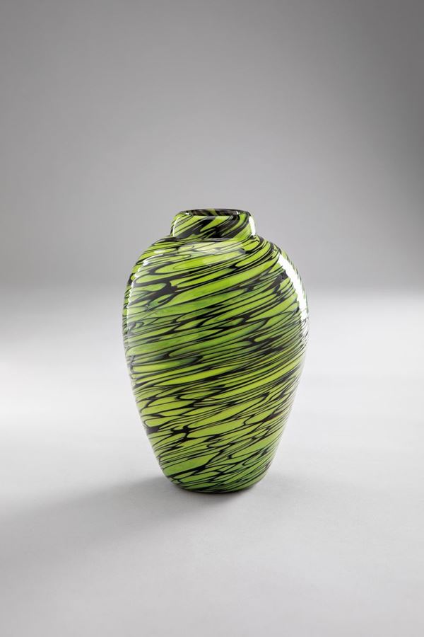 Vittorio Ferro - Vaso a murrine verticali verdi