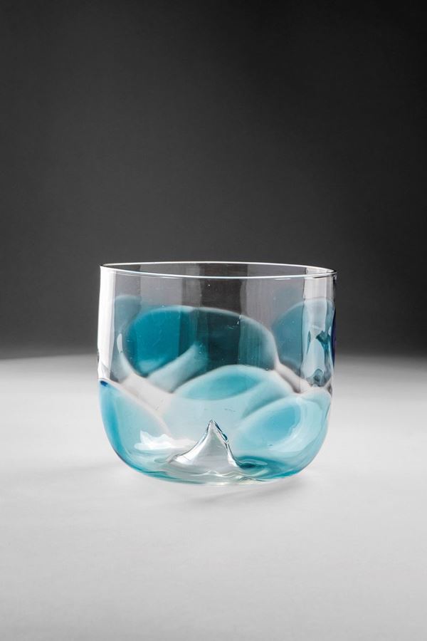Angelo Barovier - Vaso a grandi lenti turchesi