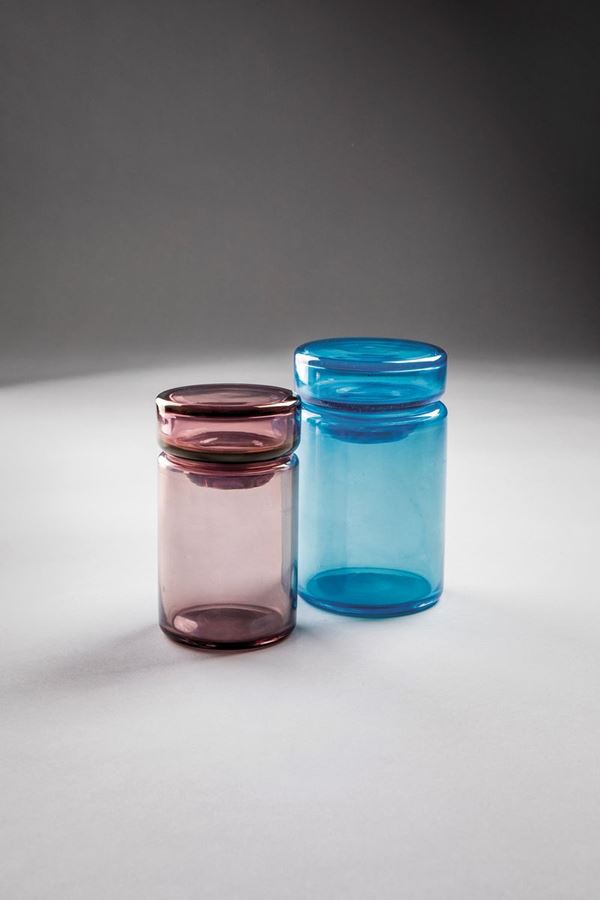 Luciano Vistosi : Due vasi con coperchio  - Asta Design Vol. I - Incanto Casa d'Aste e Galleria