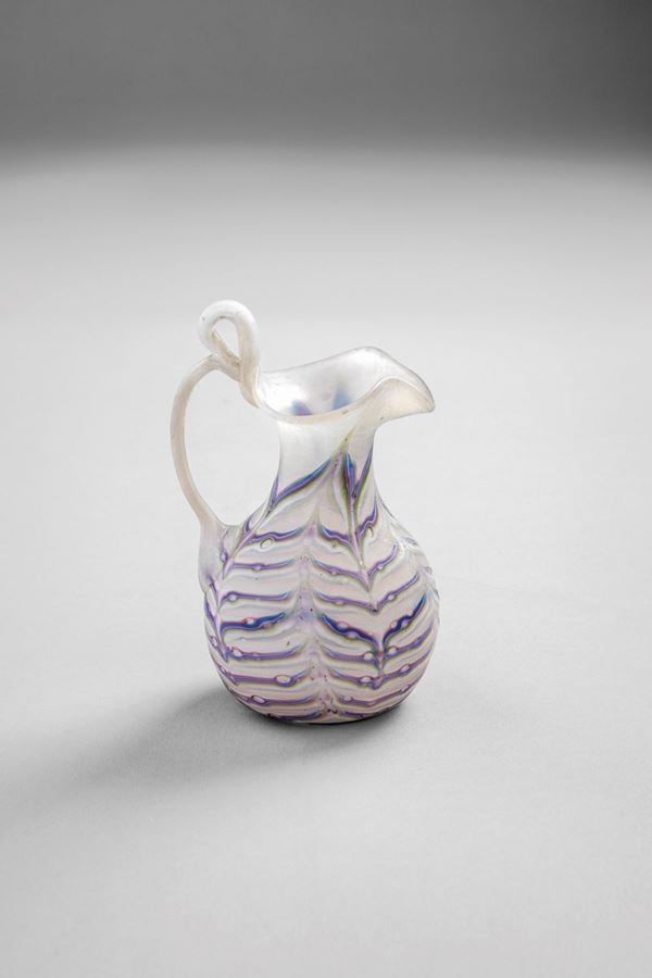 Fratelli Toso : Brocchetta in vetro fenicio  - Auction Important Glass from Murano and beyond. - Incanto Casa d'Aste e Galleria