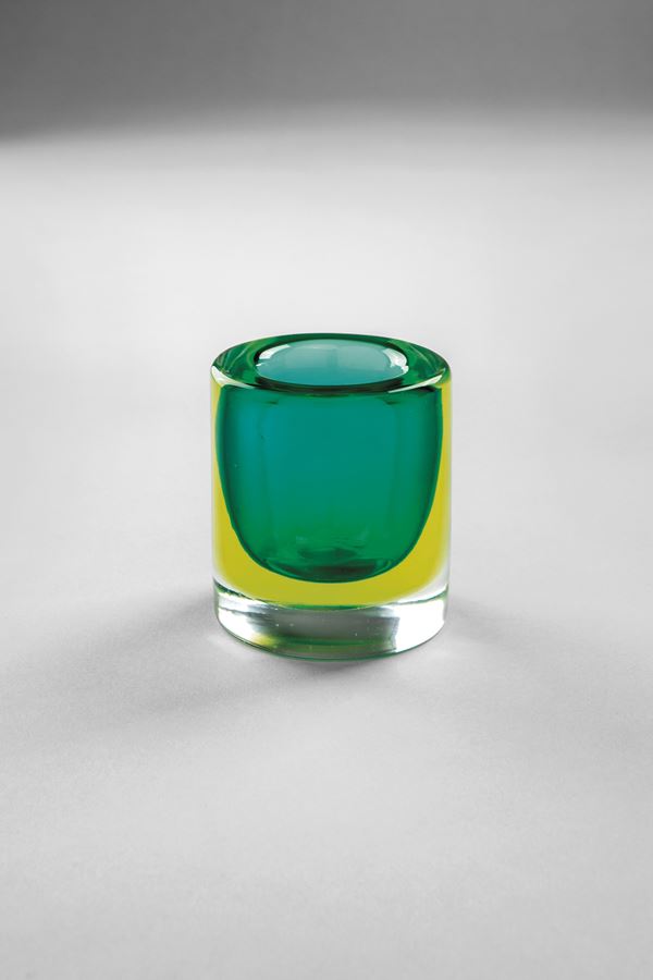 Murano - Piccolo vaso in vetro sommerso