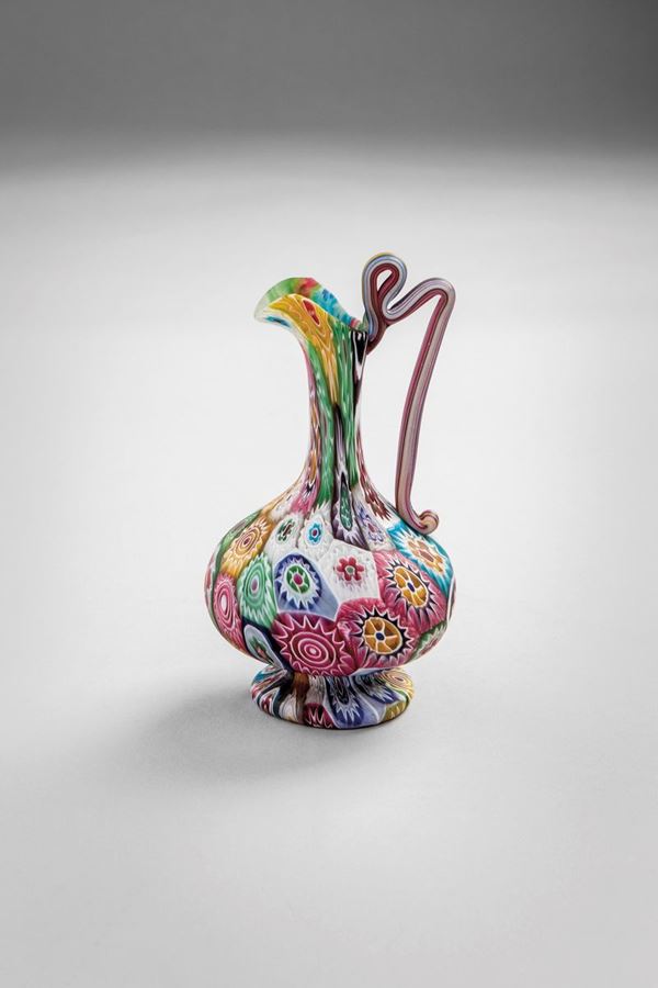 Fratelli Toso : Piccola brocca a murrine  - Asta Vetri di Murano e dal Mondo - Incanto Casa d'Aste e Galleria
