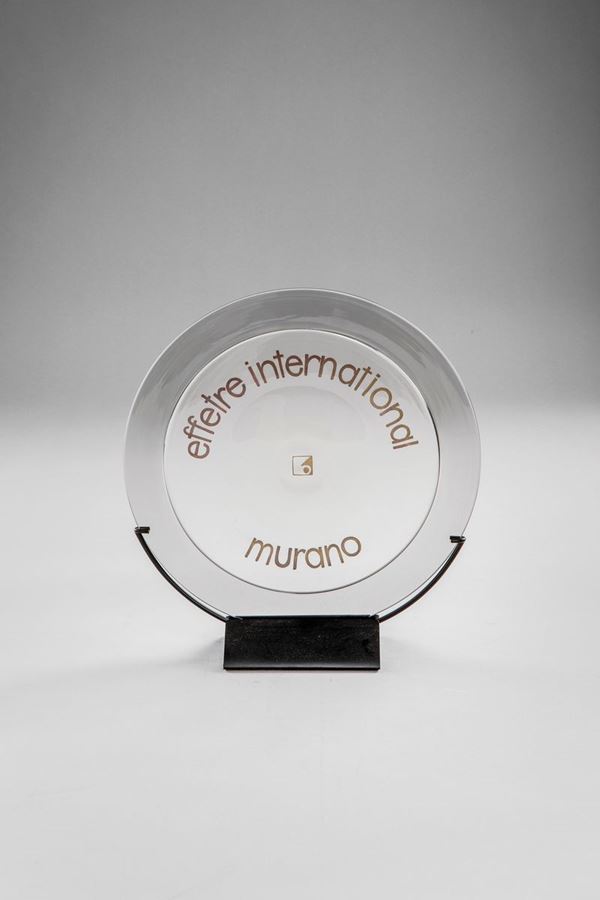 Effetre International : Disco pubblicitario  - Auction Important Glass from Murano and beyond. - Incanto Casa d'Aste e Galleria