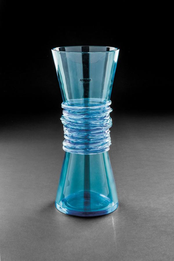 Carlo Nason - Vaso con fili blu