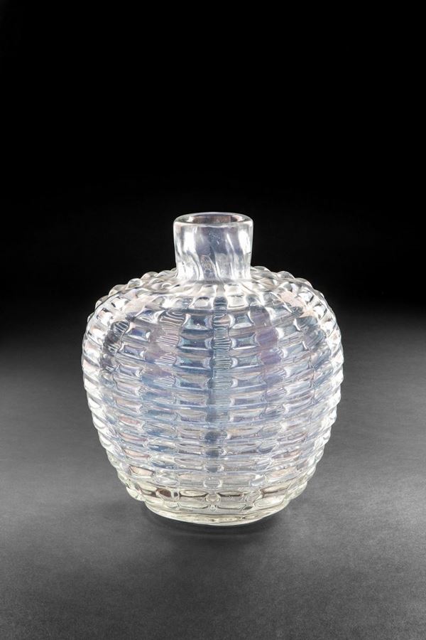 Ercole Barovier - Vaso a costolature orizzontali