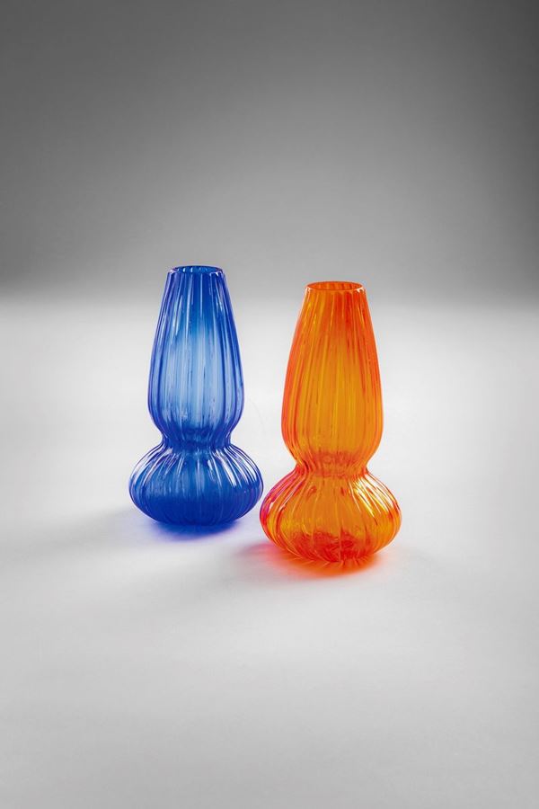 Barovier &amp; Toso - Due piccoli vasi costolati