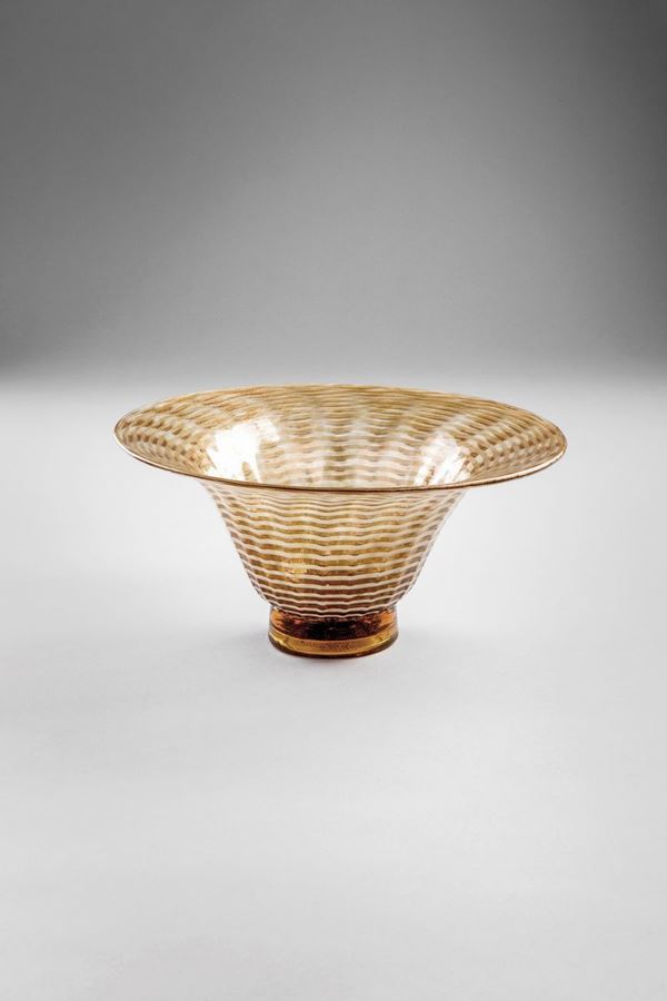 Ercole Barovier - Coppa della serie Zebrati