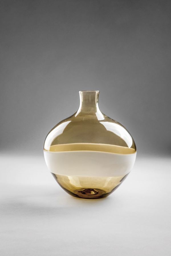 Ludovico Diaz de Santillana (attr.) - Grande vaso con fascia bianco lattimo
