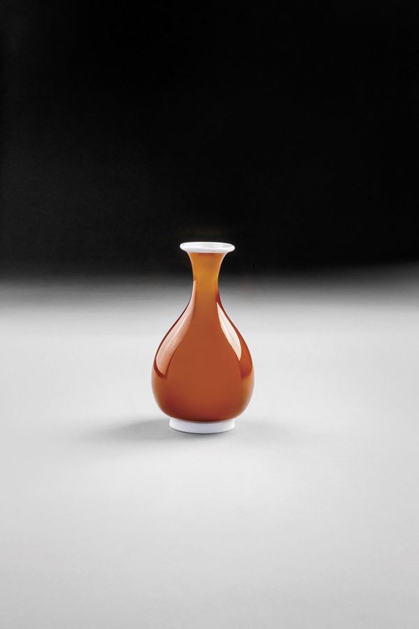 Tomaso Buzzi - Vaso incamiciato ambra