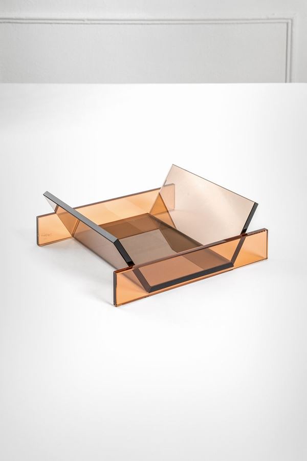 Ettore Sottsass - Centrotavola cristallo rosa